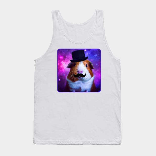 Dapper Guinea Pig in Space Tank Top by ARTWORKandBEYOND